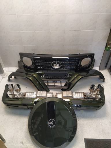 MERCEDES G63 AMG W463 W464 PAKIET ZDERZAKI Anteriore posteriore scarico copertura GREMBIALINA parafanghi