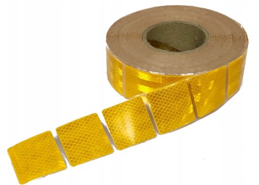 45 СВІТЛОВІДБИВАЮЧА СТРІЧКА САМОКЛЕЮЧА СЕГМЕНТОВАНА ЖОВТА