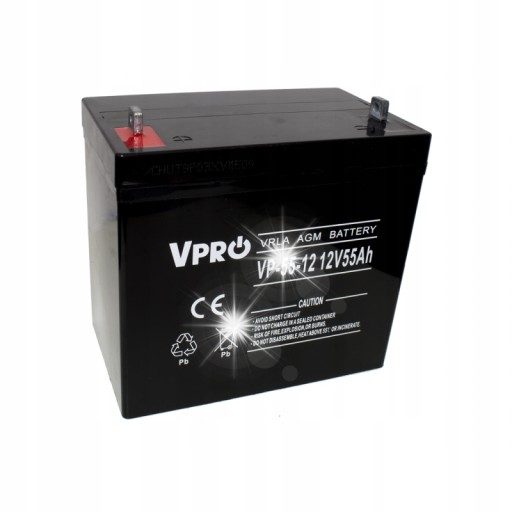 Необслуживаемый аккумулятор agm для ибп 12в 55ач