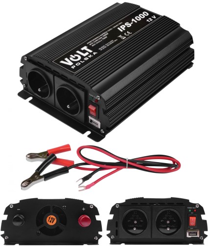 ІНВЕРТОР 12V 230V 700 / 1000W USB VOLT ПОЛЬСЬКИЙ