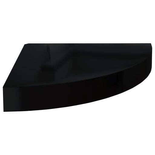 Полиця МДФ High Gloss Black 25x25x3,8 см