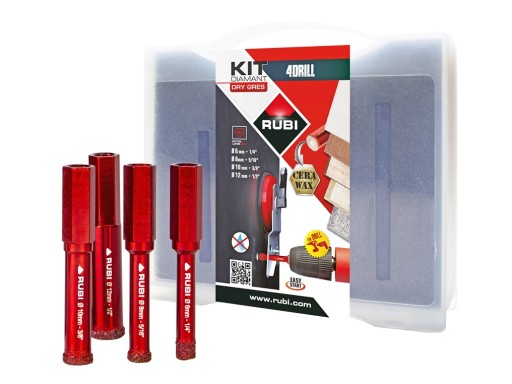 Свердло алмазне RUBI DRYGRES 4DRILL 05939 6-12мм 4шт.