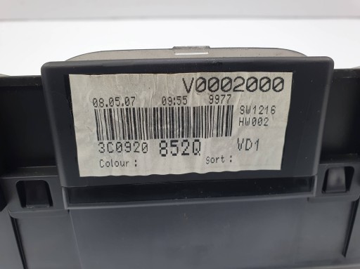 dials clock 3C0920852Q VOLKSWAGEN PASSAT B6