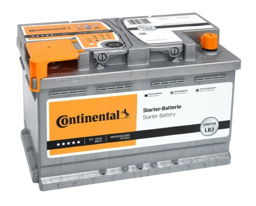 2800012022280 - Аккумулятор Continental LB3 12V 70Ah 680A P+
