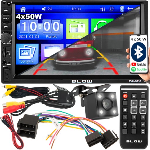 АВТОМОБИЛЬНЫЙ РАДИОПРИЕМНИК BLUETOOTH 2DIN + КАМЕРА ЗАДНЕГО ВИДА