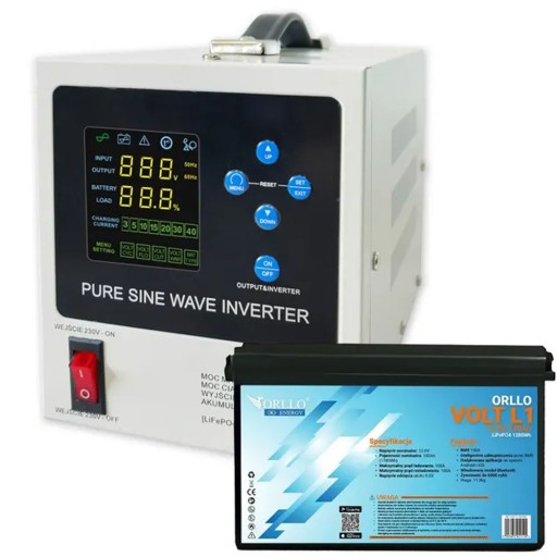 Джерело безперебійного живлення ups sinus 12/230v lifepo4 батарея orllo вольт l1 12v