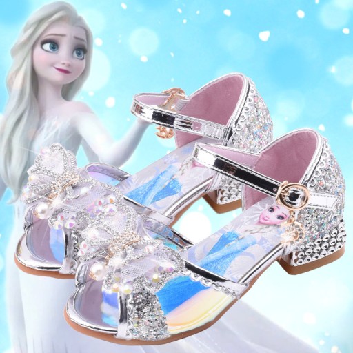 Dětské kožené boty Frozen Elsa Crystal Sandály za 414 Kč - Allegro