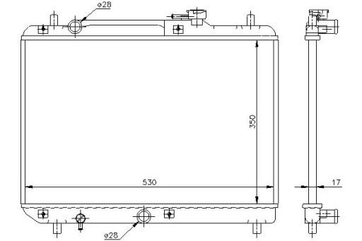 64177/NIS - Радиатор двигателя nissens suzuki baleno 1.3/1.6/1.