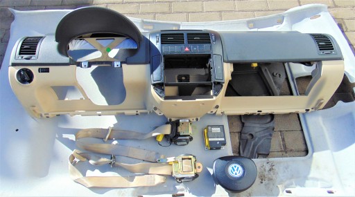 КОМПЛЕКТ ПОДУШКИ БЕЗОПАСНОСТИ КОНСОЛЬ ДОСКА РЕМНИ VW POLO 9N ОКУЛЯР