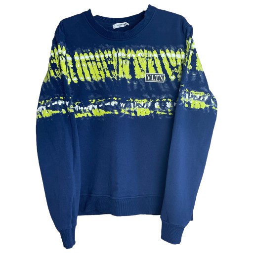 VALENTINO TMAVOMODRÁ MIKINA BEZ KAPUCNE CREWNECK