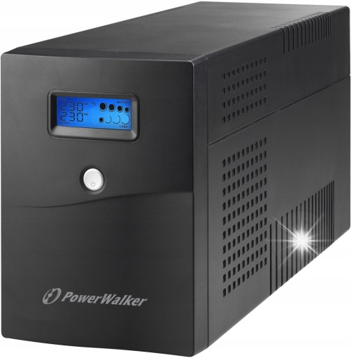 Джерело безперебійного живлення ups tower 1800w / 3000va sinus lcd hid type e powerwalker