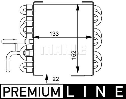 Охолоджувач палива BEHR *** PREMIUM LINE *** CK 8 MAHLE CK 8 000P