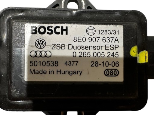 AUDI VW BOSCH Sensor ESP duosensor przyspieszenia 8E0907637A