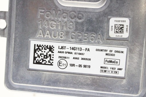 Другие модули ford kuga iii (dfk) lj6t14g113fa 2.5l hybrid 165kw 2022