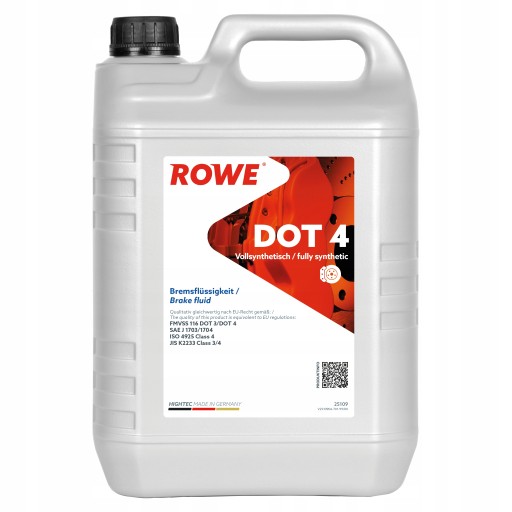 ROWE-HIGHTEC DOT 4-ТОРМОЗНАЯ ЖИДКОСТЬ-5Л