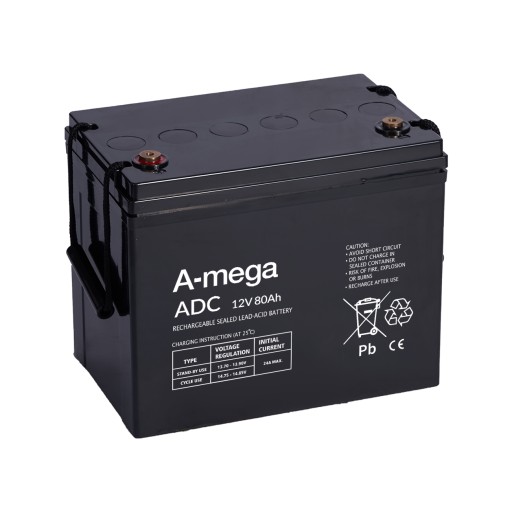 Agm акумулятор vrla a-mega adc 80-12 12v 80ah