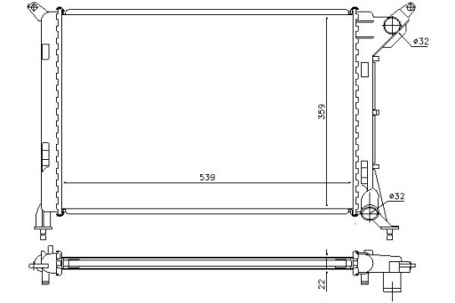 69702A/NIS - Радіатор двигуна nissens (ручна) mini (r50, r5
