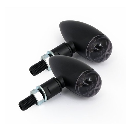 940866CM - Черные светодиодные указатели поворота Micro BULLET Custom HD