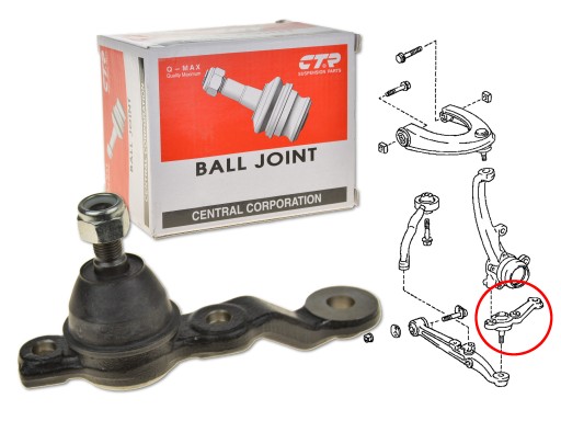 ШТИФТ ВАЖЕЛЯ УПРАВЛІННЯ ПЕРЕДНІЙ ПЕРЕДНІЙ НИЖНІЙ ПРАВИЙ CBT-69