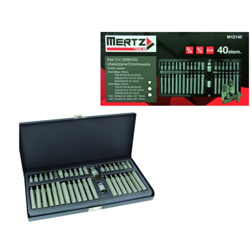 НАБІР БІТ ДЛЯ ГАЙКОВИХ КЛЮЧІВ TORX IMBUS 40 шт.