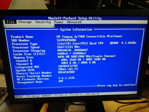 HP DC7900 Tower C2Q Q8400 4x2,66/4GB/DVDRW