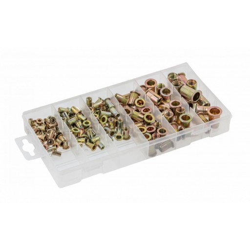 НАБОР СТАЛЬНЫХ ЗАКЛЕПОЧНЫХ ГАЙОК 150 ШТ.