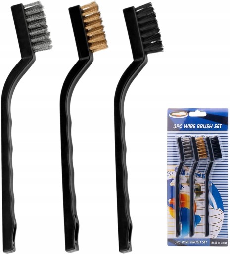 НАБІР ДРОТЯНИХ ЩІТОК З НЕЙЛОНУ І ЛАТУНІ 3 ШТ.