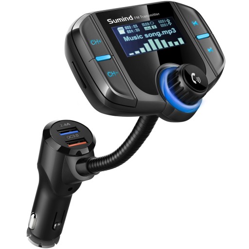 Bluetooth fm-передатчик с дисплеем 2x USB