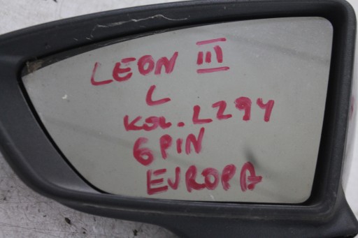 mirror left 6PIN SEAT LEON III LZ9Y 12-20 EURO