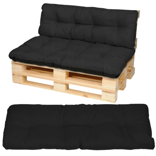 2 Grube Poduchy Na Palety siedzisko 120x80 oparcie 120x38 poduszki Ogrodowe