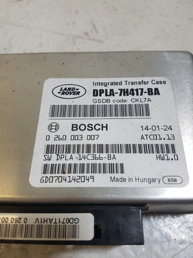 computer gearboxes of the gear LAND ROVER RANGE ROVER SPORT DPLA-7H417-BA