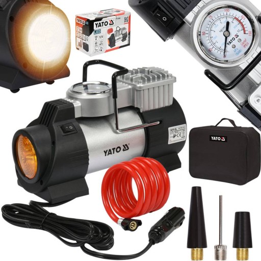 АВТОМОБИЛЬНЫЙ НАСОС YATO LED 12V 10BAR 40L / MIN