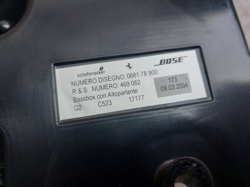 speaker BASOWY FERRARI 612 SCAGLIETTI F137