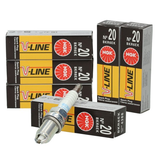 6 свечей зажигания ngk v-line 20 4388