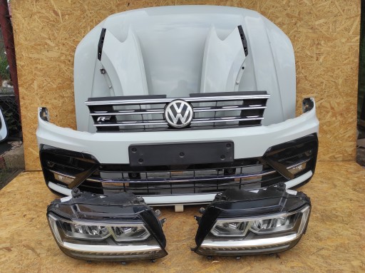 ЛАМПЫ ПЕРЕДНЕГО БАМПЕРА КАПОТА ПЕРЕДНИЙ РЕМЕНЬ РАДИАТОРЫ VW TIGUAN II 5NA R-LINE