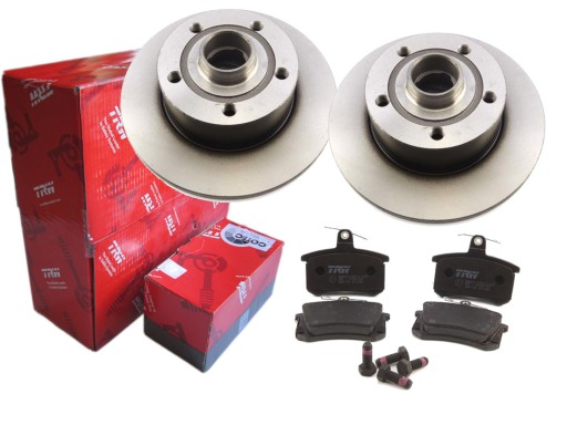 Диски + колодки TRW задние AUDI A4 B5 95-97R.