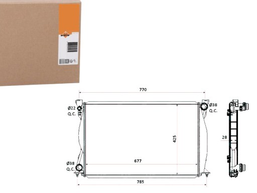 NRF58359/RS7 - РАДИАТОР ДВИГАТЕЛЯ NRF NRF, 58359