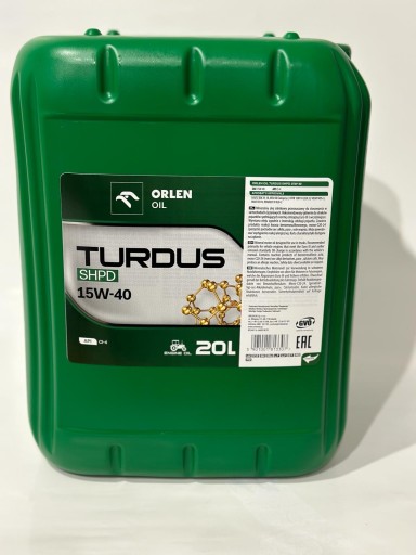 МОТОРНА МАСЛА ORLEN TURDUS SHPD 15W40 20л