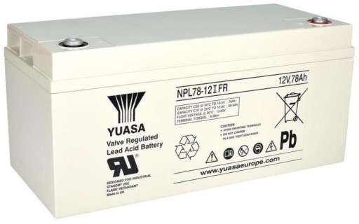 Акумулятор agm акумулятор yuasa npl78-12ifr 12v 78ah для дбж буферного живлення