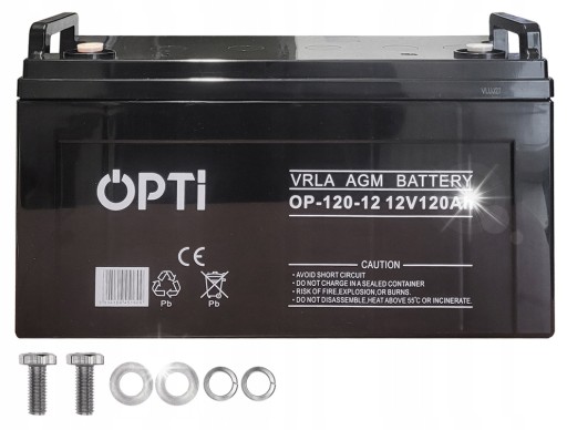 Agm акумулятор вольт polska opti 120ah ups інвертор конвертер