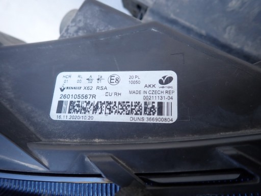 light right REFLEKTOR right RENAULT MASTER III LIFT IV 19-24R 260105567R