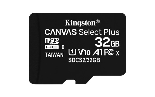 Kingston Canvas 32GB; Class 10, Class A1