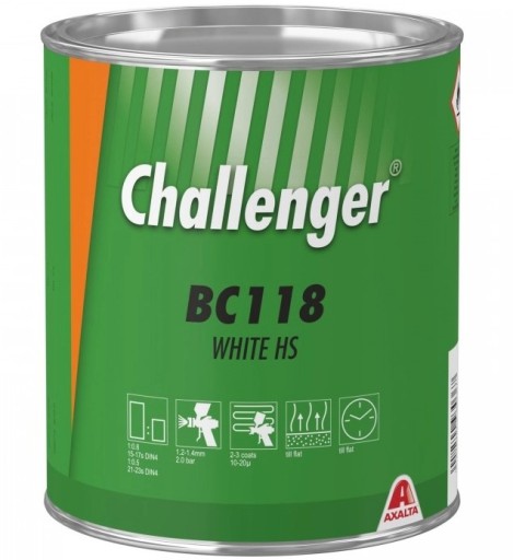 Базовое покрытие Challenger AXALTA BC118 WHITE HS 1л