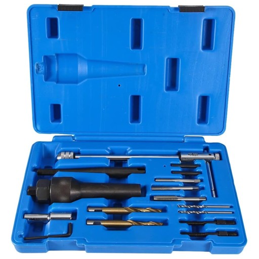 НАБІР ДЛЯ ВИЙМАННЯ ЗЛАМАНИХ СВІЧОК РОЗКАЛЮВАННЯ M8 M10 РЕМОНТ РІЗЬБИ СІДІЛА