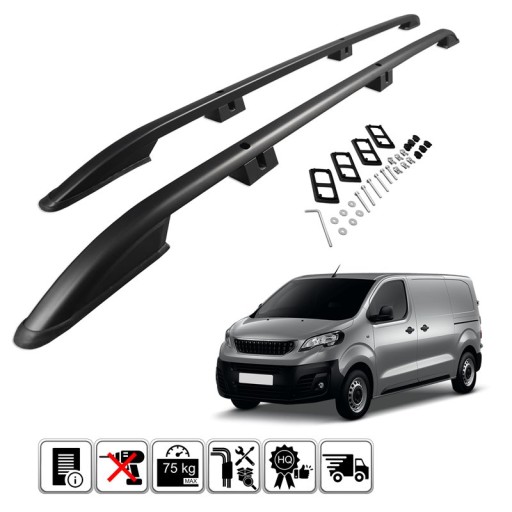 PEEX.73.0005 - Рейлинги на крышу для PEUGEOT EXPERT длинные L2 + 2016