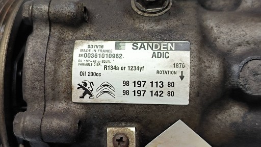 Klimakompressor klimaanlage 9819711380 CITROEN JUMPER III