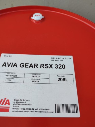 Масло трансмиссионное avia gear rsx 320 209л