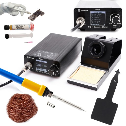 TECHREBAL T12-X OLED ПАЯЛЬНА СТАНЦІЯ 75W T12 CLEANER SET Flux