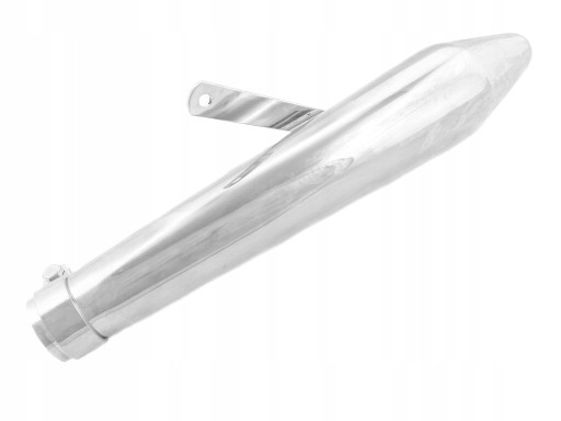 TW-027 - ГЛУШНИК ВИХЛОПНОЇ ТРУБИ ХРОМ - CHOPPER DRAG КЛАСИКА