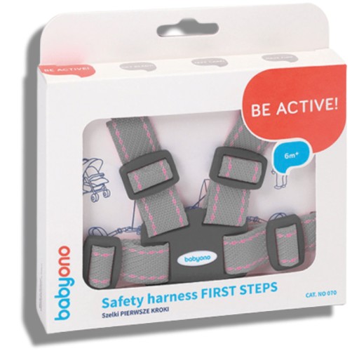 Прогулянкова упряж Babyono, чорна